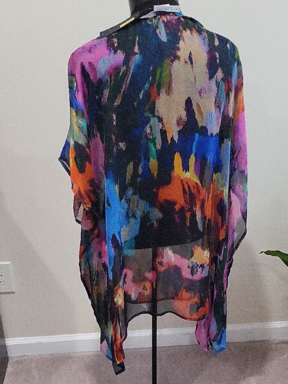 bryn Walker Multicolor Abstract Print Tunic - 100% Silk, New With Tag - Picture 6 of 9